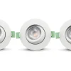 Infällda Spotlights Utomhus|230V Led Spotlights-Llitt Ellen 230V Spotlight Dim to Warm 2200-2700K 6W Vit 3-pack IP65