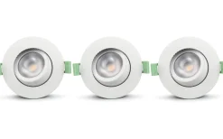 Infällda Spotlights Utomhus|230V Led Spotlights-Llitt Ellen 230V Spotlight Dim to Warm 2200-2700K 6W Vit 3-pack IP65