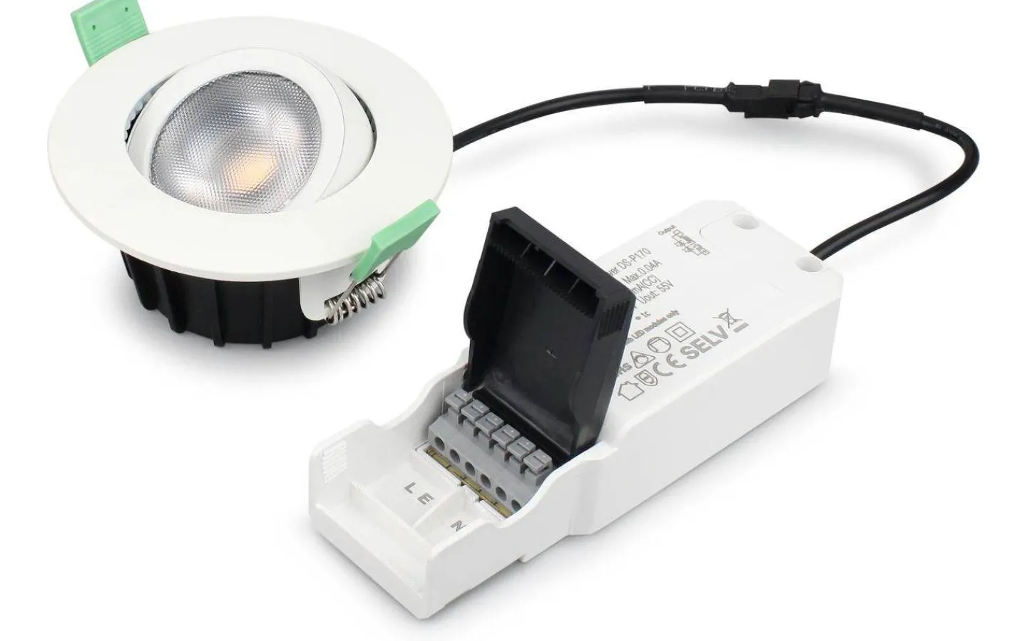 Infällda Spotlights Utomhus|230V Led Spotlights-Llitt Ellen 230V Spotlight Dim to Warm 2200-2700K 6W Vit 3-pack IP65