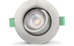 Infällda Spotlights Utomhus|230V Led Spotlights-Llitt Ellen 230V Spotlight Dim to Warm 2200-2700K 6W Borstad Stål IP65