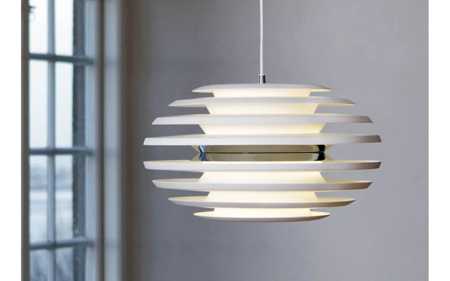 Kök & Matplats|Stora Taklampor Ø50-69 Cm < Belid Ellipse Taklampa 50cm Vit/Krom