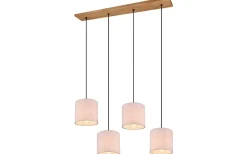 Avlånga Taklampor < Trio Lighting Elmau hänge 4-st E27 naturvit