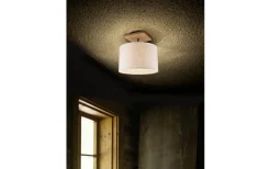 Plafonder < Trio Lighting Elmau Plafond E27 naturvit