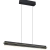 Avlånga Taklampor-Trio Lighting Emerson Takpendel LED matt svart/guld
