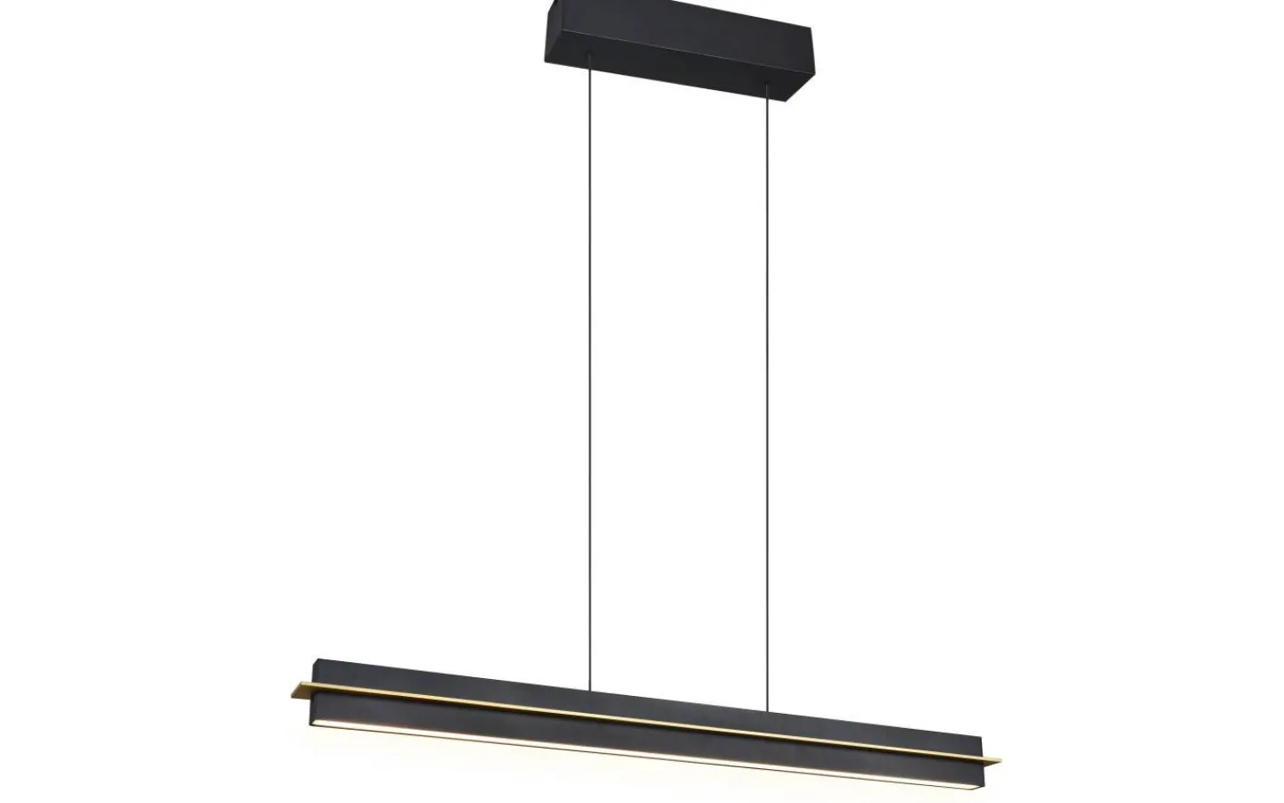 Avlånga Taklampor-Trio Lighting Emerson Takpendel LED matt svart/guld