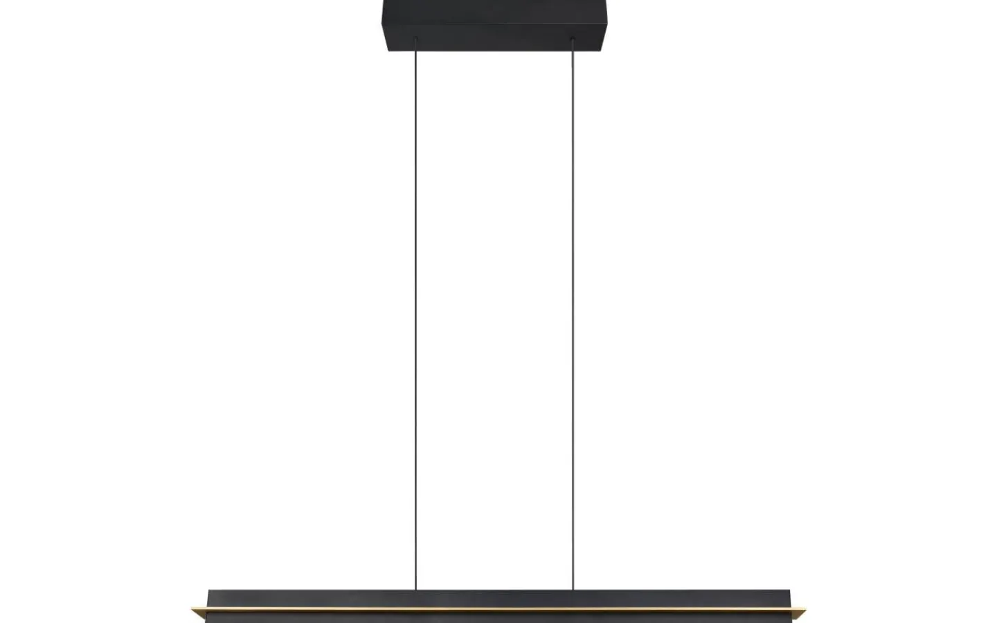 Avlånga Taklampor-Trio Lighting Emerson Takpendel LED matt svart/guld