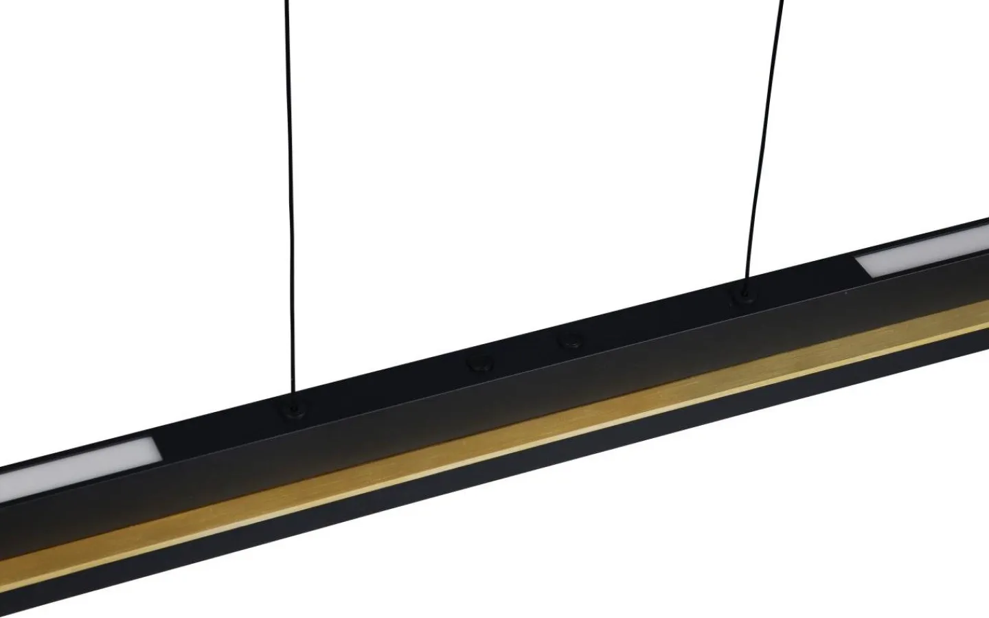Avlånga Taklampor-Trio Lighting Emerson Takpendel LED matt svart/guld