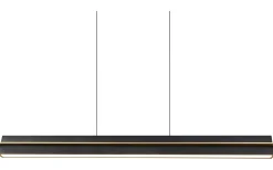 Avlånga Taklampor-Trio Lighting Emerson Takpendel LED matt svart/guld