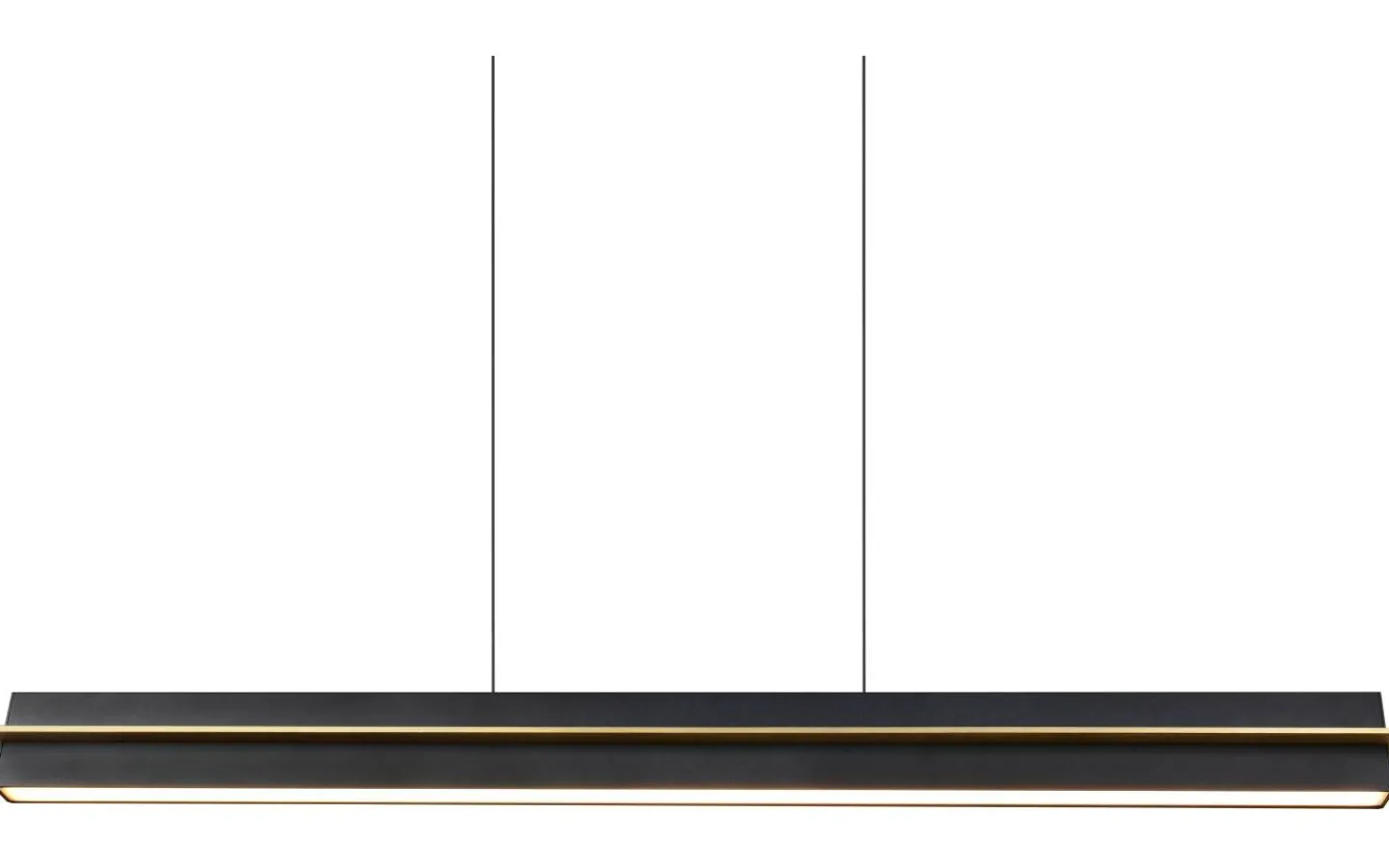 Avlånga Taklampor-Trio Lighting Emerson Takpendel LED matt svart/guld