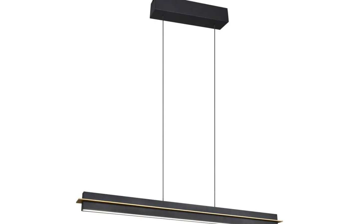 Avlånga Taklampor-Trio Lighting Emerson Takpendel LED matt svart/guld