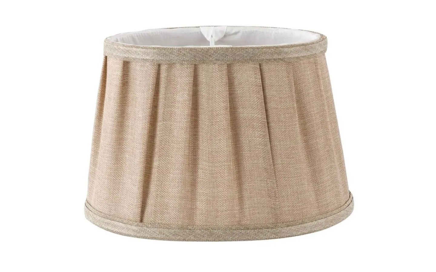 Plisserade Lampskärmar|Ovala Lampskärmar-Oriva Emily Lampskärm Oval 22cm Natur