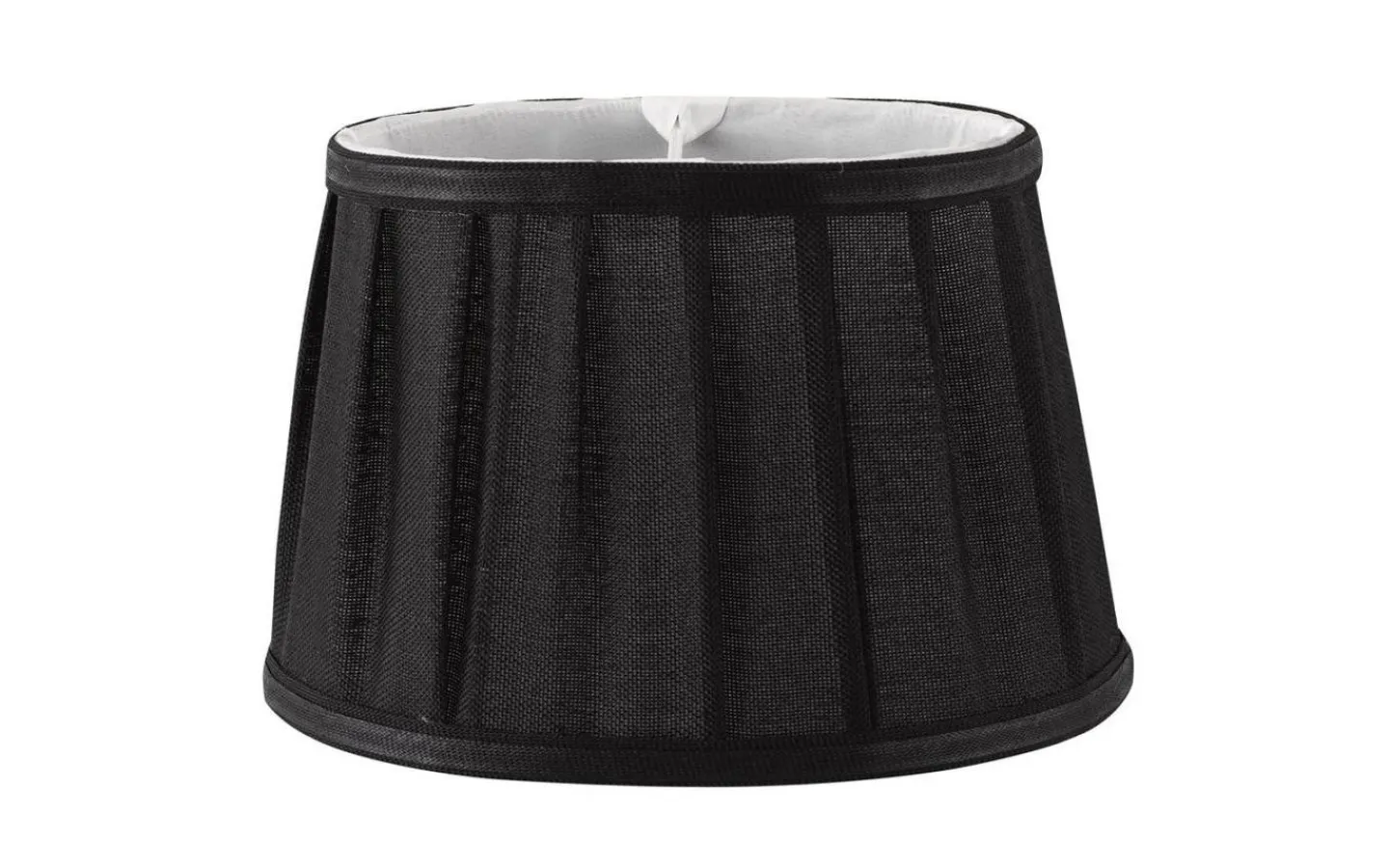 Plisserade Lampskärmar|Ovala Lampskärmar < Oriva Emily Lampskärm Oval 22cm Svart