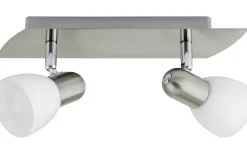 Avlånga Takspotlights|Takspot Med 2 Lampor < Eglo Enea Takspotlight 30cm Nickel