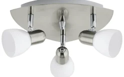 Runda Takspotlights|Takspot Med 3 Lampor < Eglo Enea Takspotlight 27cm Nickel