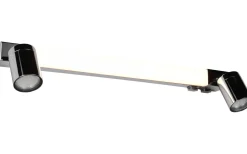 Badrumslampor Vägg-Trio Lighting Enrico H2O LED + 2xGU10 Vägglampa 60cm krom IP44