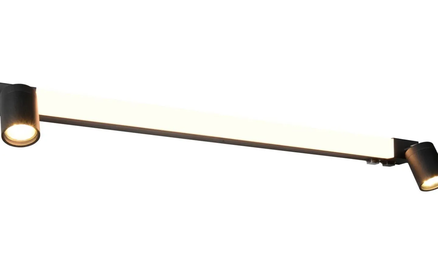 Badrumslampor Vägg-Trio Lighting Enrico H2O LED + 2xGU10 Vägglampa 90cm mattsvart IP44