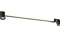 Badrumslampor Vägg-Trio Lighting Enrico H2O LED + 2xGU10 Vägglampa 90cm mattsvart IP44