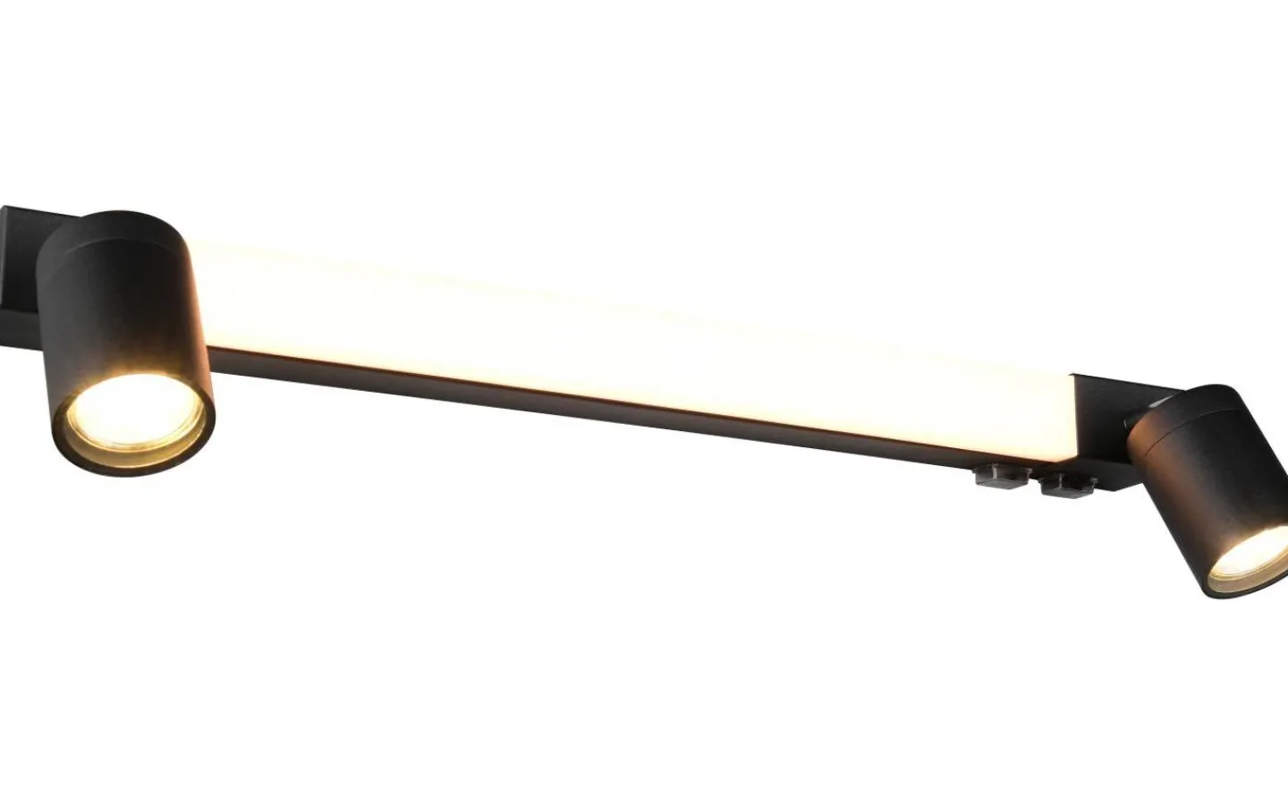 Badrumslampor Vägg-Trio Lighting Enrico H2O LED + 2xGU10 Vägglampa 60cm mattsvart IP44