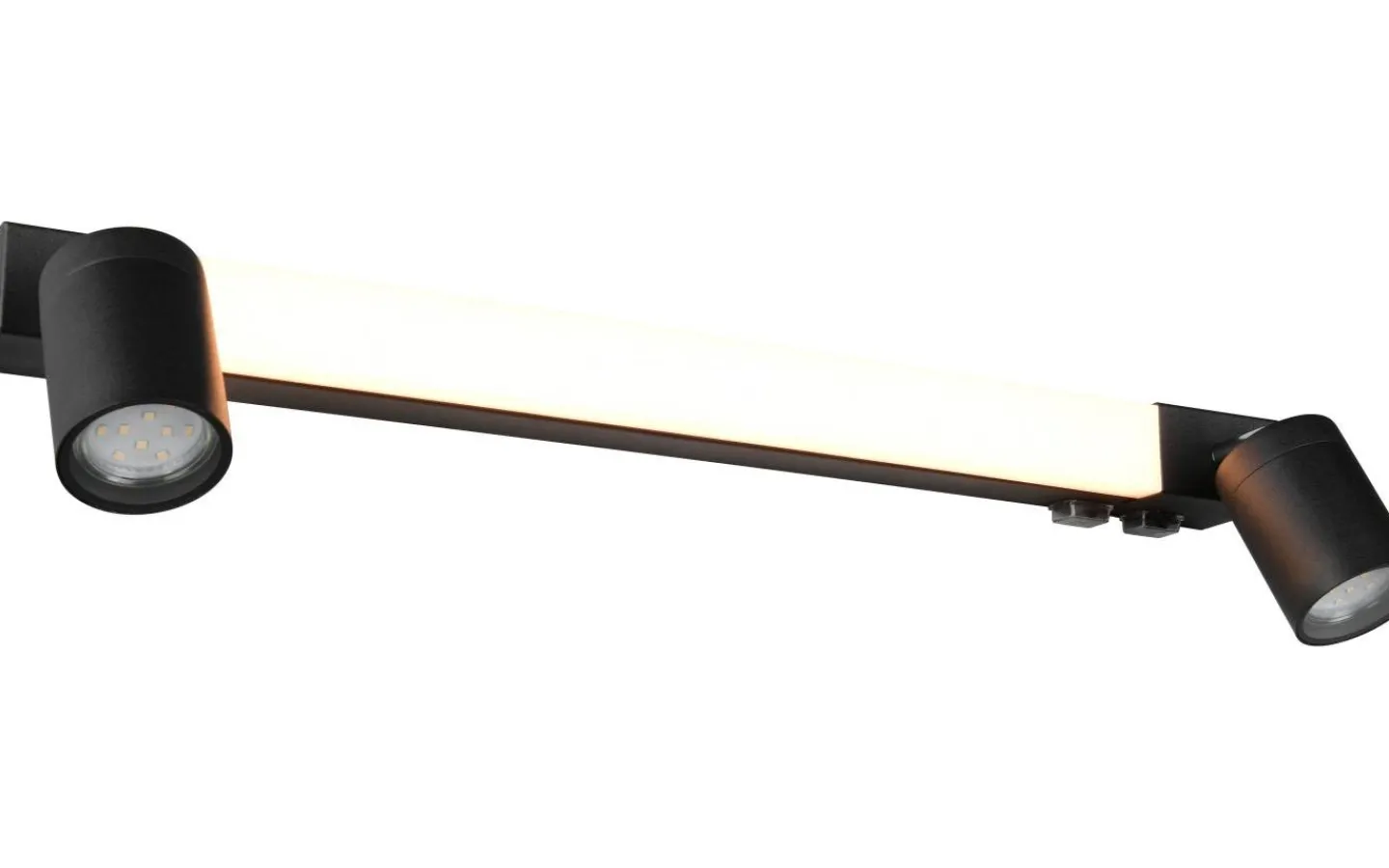 Badrumslampor Vägg-Trio Lighting Enrico H2O LED + 2xGU10 Vägglampa 60cm mattsvart IP44