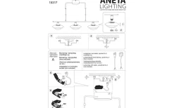 Avlånga Taklampor-Aneta Epsilon Taklampa 86cm Svart