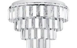 Kristallkronor-Eglo Erseka Kristallplafond 49cm Krom