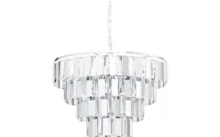 Kristallkronor < Eglo Erseka Taklampa Kristall 49cm Krom