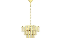 Kristallkronor < Eglo Erseka Taklampa Kristall 39cm Mässing