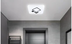 Plafonder-Eglo Espartaco Square Plafond 42,5cm LED 3000-6500K 17,4W med Fjärrkontroll Vit