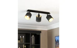 Avlånga Takspotlights|Takspot Med 3 Lampor-Eglo Esteperra Takspotlight 58cm Svart/Guld