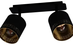 Avlånga Takspotlights|Takspot Med 2 Lampor < Eglo Esteperra Takspotlight 34cm Svart/Guld