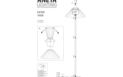 Golvfötter-Aneta Ester Golvfot 136cm Silver