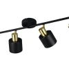 Avlånga Takspotlights|Takspot Med Minst 4 Lampor < Trio Lighting Eva Spotlight 4-delad E14 svart/guld