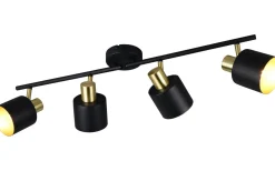 Avlånga Takspotlights|Takspot Med Minst 4 Lampor < Trio Lighting Eva Spotlight 4-delad E14 svart/guld
