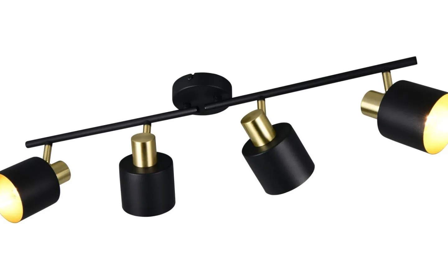 Avlånga Takspotlights|Takspot Med Minst 4 Lampor < Trio Lighting Eva Spotlight 4-delad E14 svart/guld