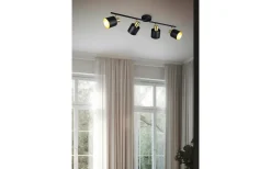Avlånga Takspotlights|Takspot Med Minst 4 Lampor < Trio Lighting Eva Spotlight 4-delad E14 svart/guld