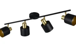 Avlånga Takspotlights|Takspot Med Minst 4 Lampor < Trio Lighting Eva Spotlight 4-delad E14 svart/guld