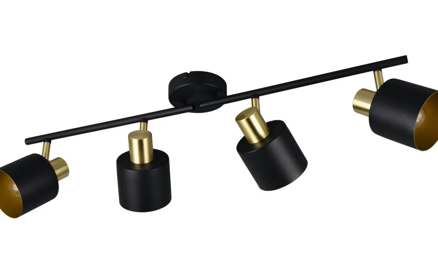 Avlånga Takspotlights|Takspot Med Minst 4 Lampor < Trio Lighting Eva Spotlight 4-delad E14 svart/guld