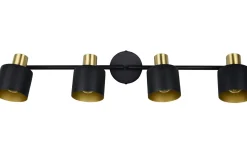 Avlånga Takspotlights|Takspot Med Minst 4 Lampor < Trio Lighting Eva Spotlight 4-delad E14 svart/guld