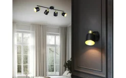 Läslampor < Trio Lighting Eva Spotlight E14 svart/guld