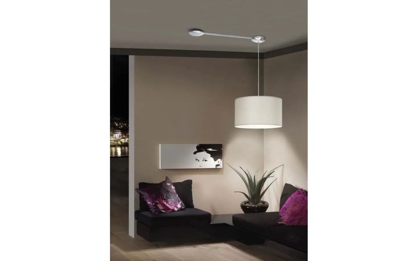 Reservglas Och Reservdelar-Eglo Extention Kabelkanal 157cm Krom