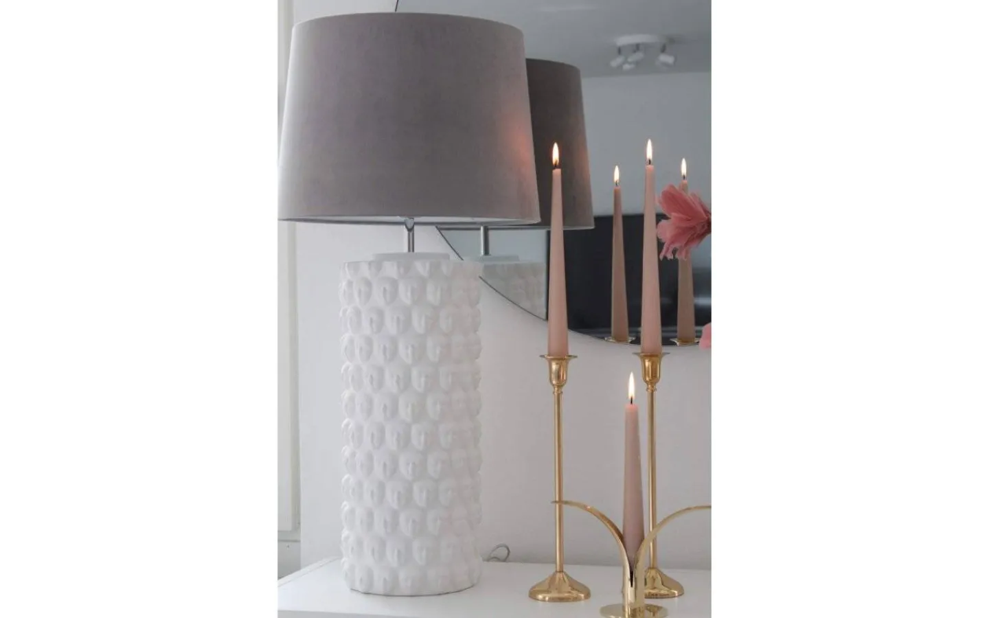 Vardagsrum|Sovrum < Hallbergs Faces Lampfot 55cm Vit