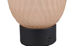 Uppladdningsbara Lampor Inomhus|Bordslampor-Trio Lighting Facette Bordslampa LED bärnstensfärgad/mattsvart uppladdningsbar
