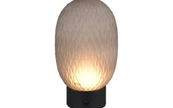 Uppladdningsbara Lampor Inomhus|Bordslampor-Trio Lighting Facette Bordslampa LED rökfärgad/mattsvart uppladdningsbar
