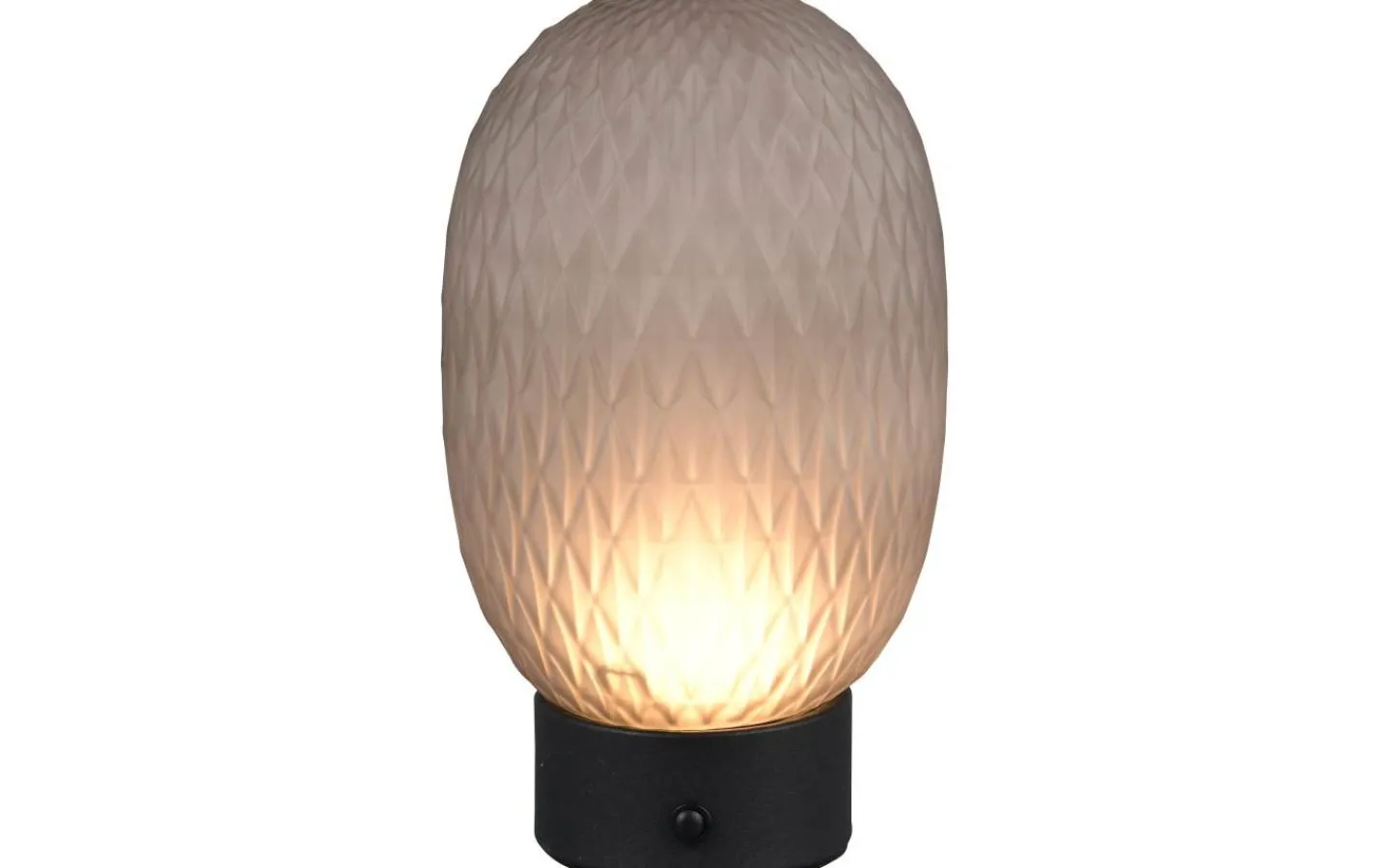 Uppladdningsbara Lampor Inomhus|Bordslampor-Trio Lighting Facette Bordslampa LED rökfärgad/mattsvart uppladdningsbar
