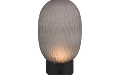 Uppladdningsbara Lampor Inomhus|Bordslampor-Trio Lighting Facette Bordslampa LED rökfärgad/mattsvart uppladdningsbar