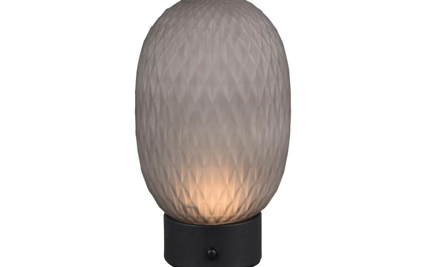 Uppladdningsbara Lampor Inomhus|Bordslampor-Trio Lighting Facette Bordslampa LED rökfärgad/mattsvart uppladdningsbar