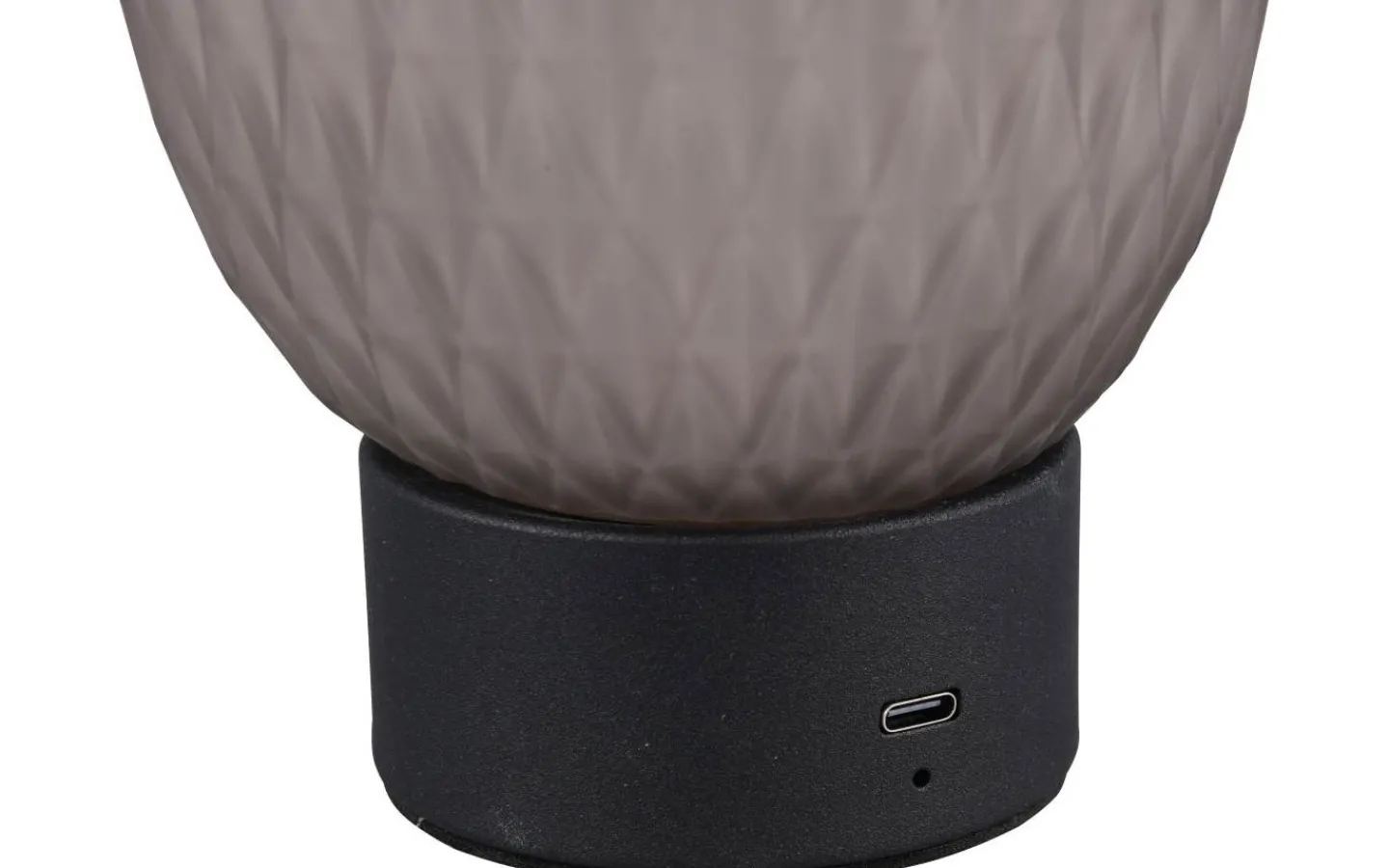 Uppladdningsbara Lampor Inomhus|Bordslampor-Trio Lighting Facette Bordslampa LED rökfärgad/mattsvart uppladdningsbar