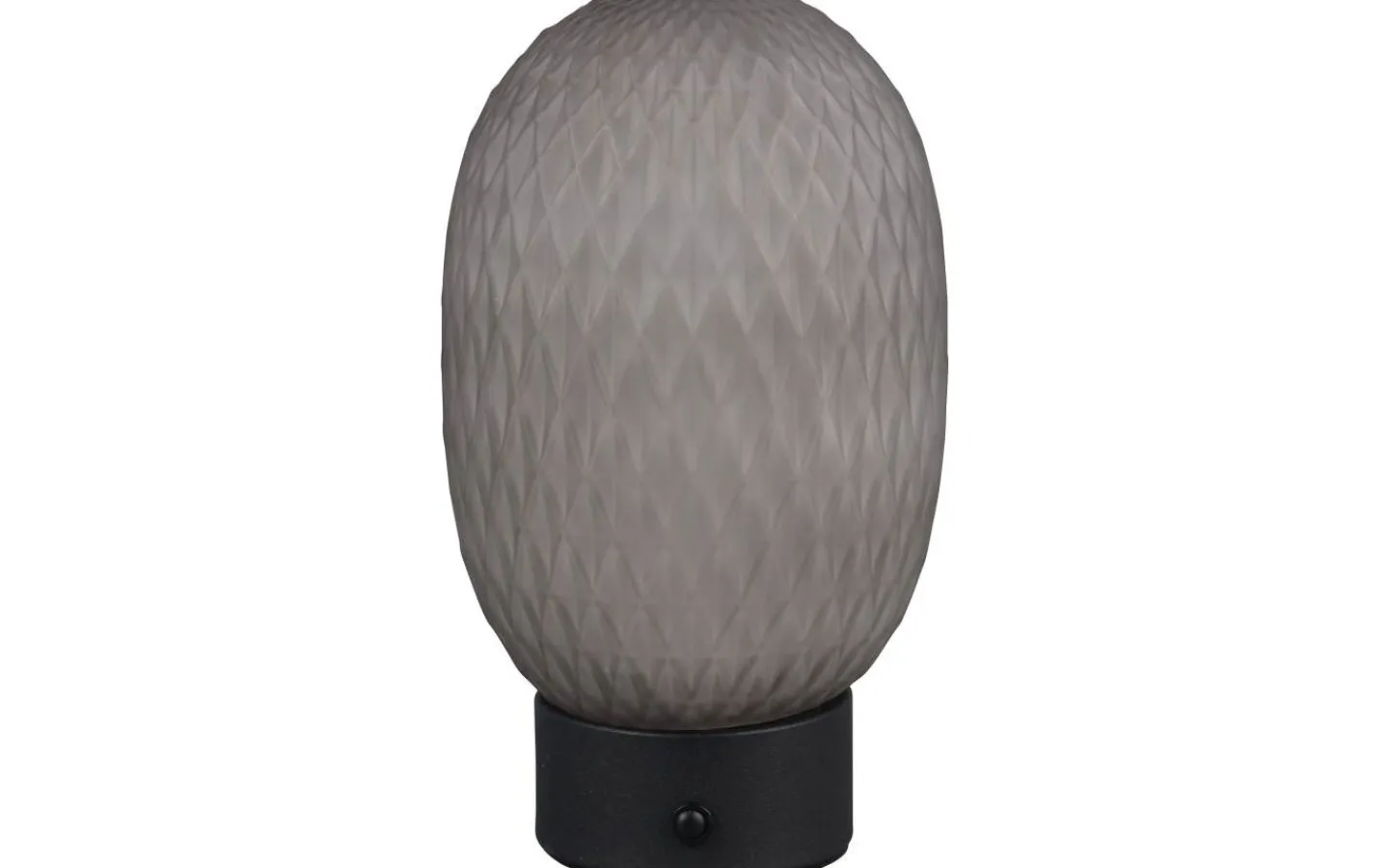 Uppladdningsbara Lampor Inomhus|Bordslampor-Trio Lighting Facette Bordslampa LED rökfärgad/mattsvart uppladdningsbar