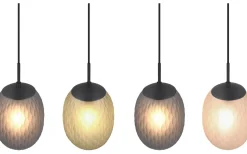 Avlånga Taklampor-Trio Lighting Facette Taklampa 4-st E27 mattsvart/flerfärgad