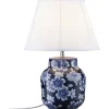 Bordslampor-PR Home Fanny Bordslampa 47cm Blå/vit